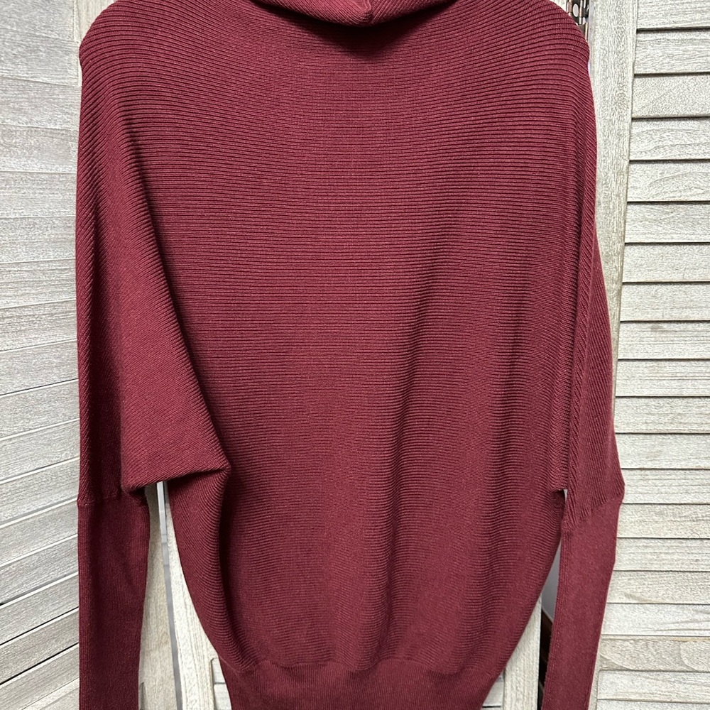 Bluivy Women's Cowl Neck Sweater in Burgundy